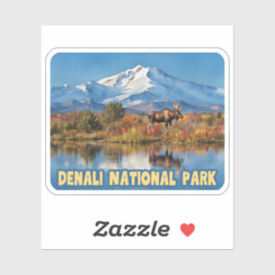 Denali National Park Alaska Watercolor Sticker