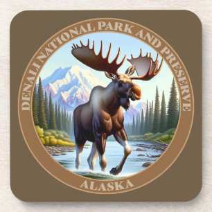 Denali National Park and Preserve Alaska Beverage Coaster