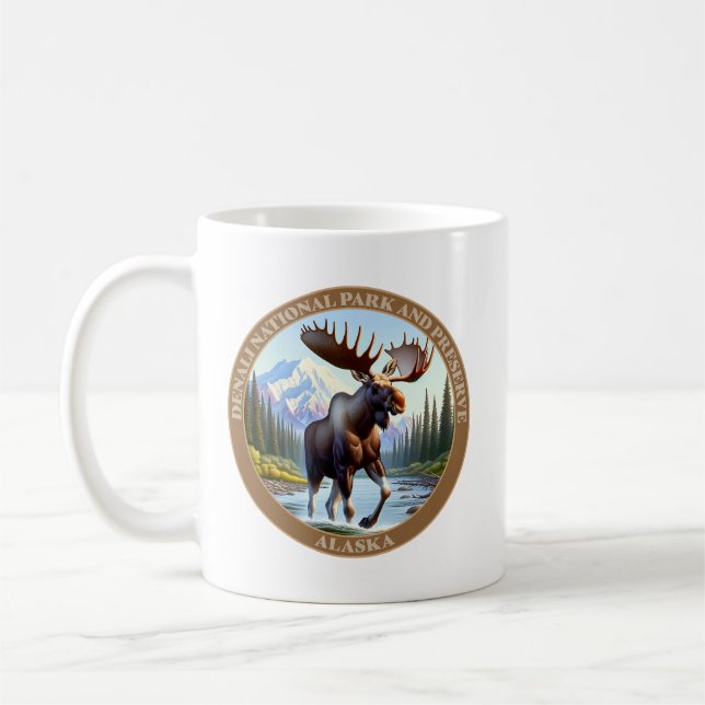 Denali National Park and Preserve Alaska Coffee Mug (Left)