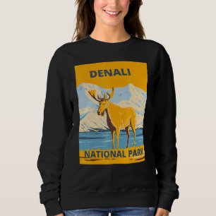 Denali National Park and Preserve Alaska Elk Souve Sweatshirt