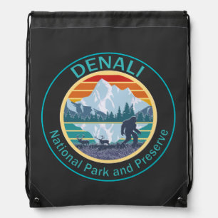 Denali National Park and Preserve Bigfoot Drawstring Bag