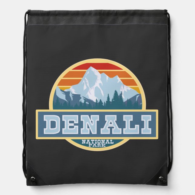 Denali National Park and Preserve Drawstring Bag (Front)