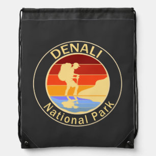 Denali National Park and Preserve Hiking Drawstring Bag