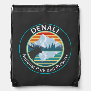 Denali National Park and Preserve Moose Drawstring Bag