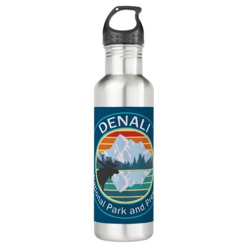 Denali National Park and Preserve Moose Stainless Steel Water Bottle