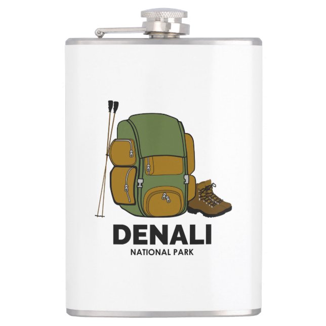 Denali National Park Backpack Flask (Front)