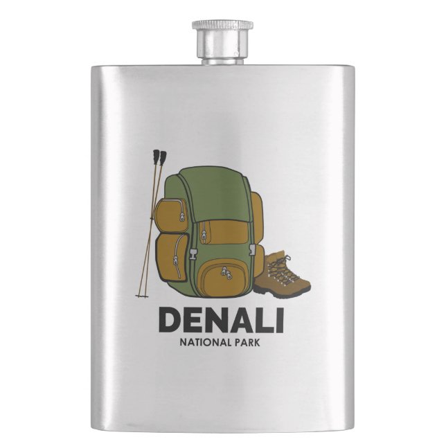 Denali National Park Backpack Flask (Front)