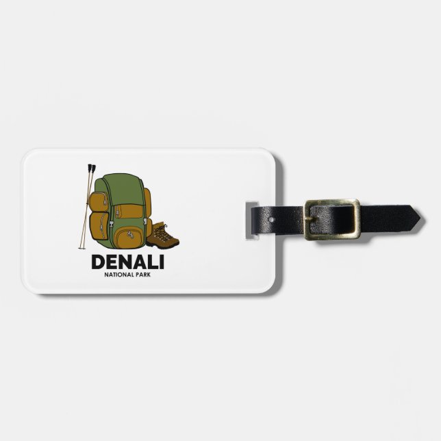 Denali National Park Backpack Luggage Tag (Front Horizontal)