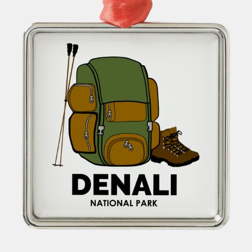 Denali National Park Backpack Metal Ornament