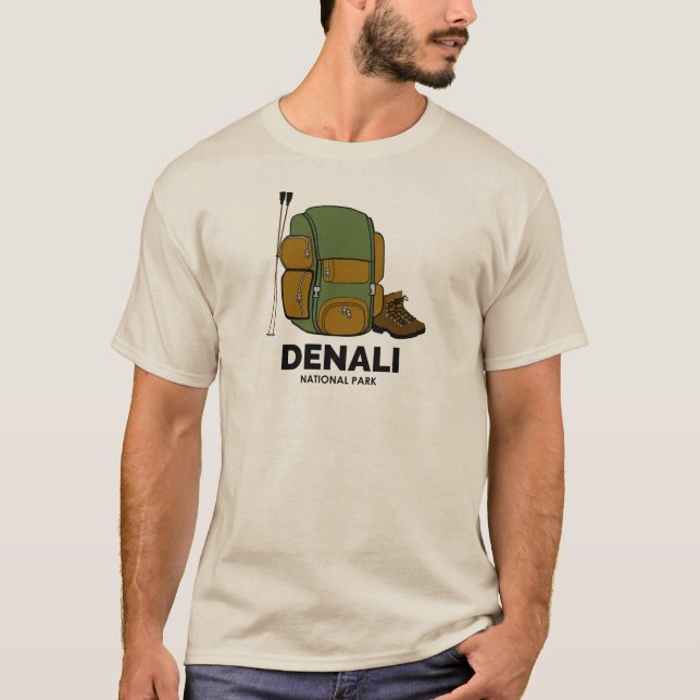 Denali National Park Backpack T-Shirt (Front)