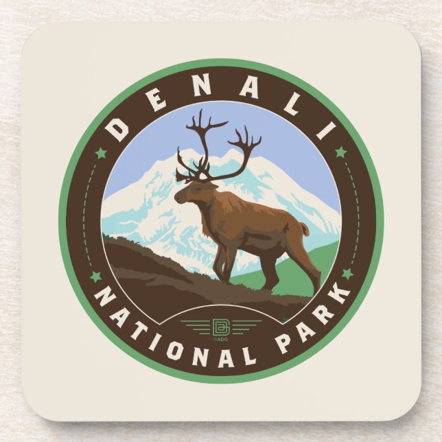Denali National Park Beverage Coaster (Front)