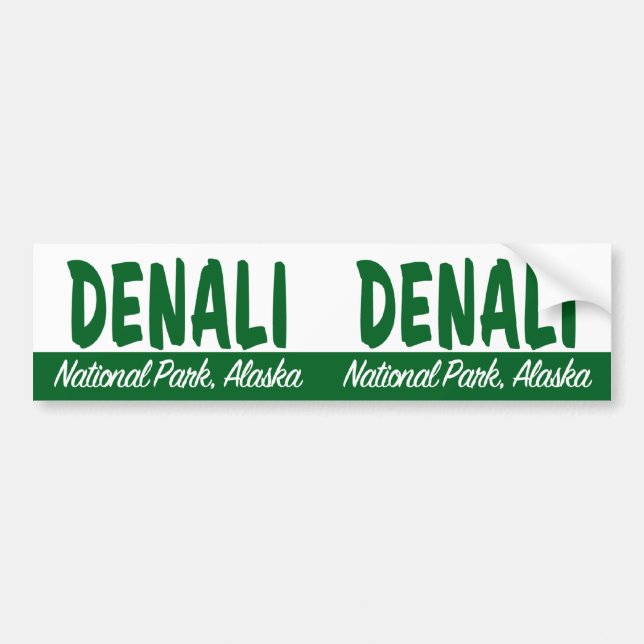 Denali National Park Bumper Sticker (Front)