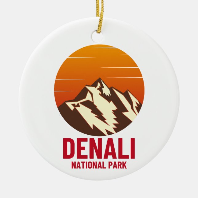 DENALI NATIONAL PARK CERAMIC ORNAMENT (Front)