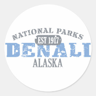 Denali National Park Classic Round Sticker
