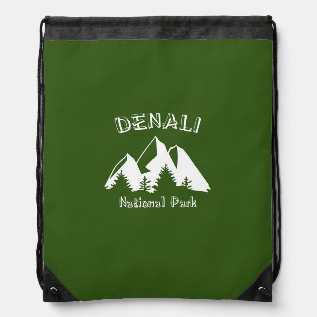 Denali National Park Drawstring Bag (Front)