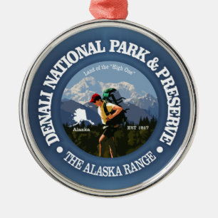 Denali National Park(Hiker C) Metal Ornament