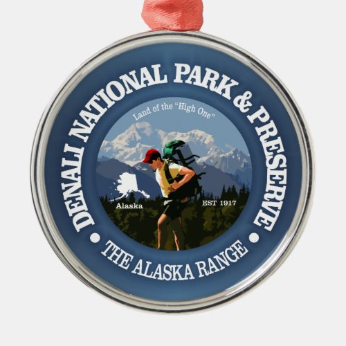 Denali National ParkHiker C Metal Ornament