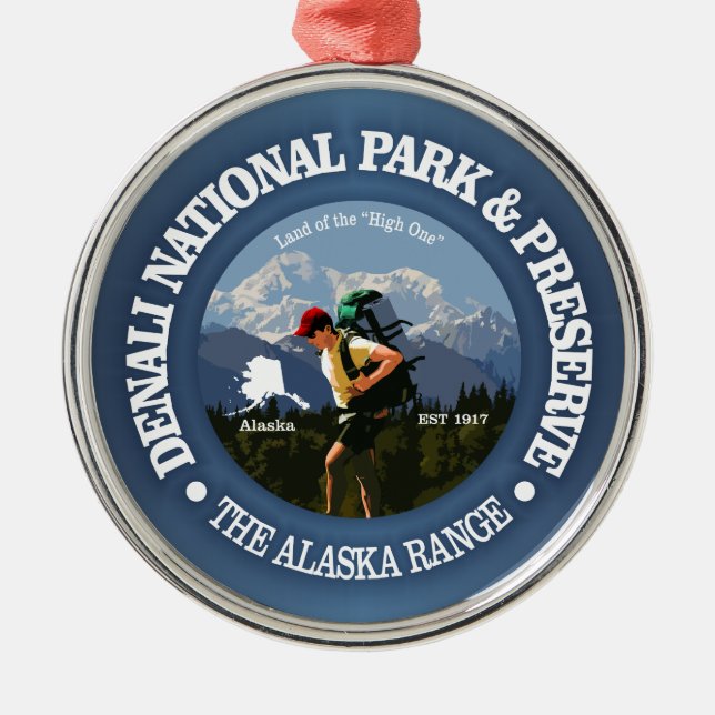 Denali National Park(Hiker C) Metal Ornament (Front)
