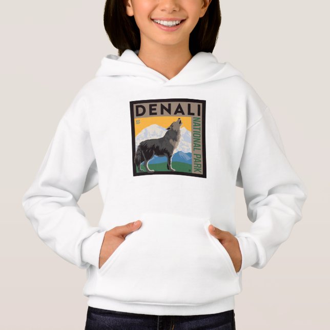 Denali National Park | Howling Wolf Hoodie (Front)