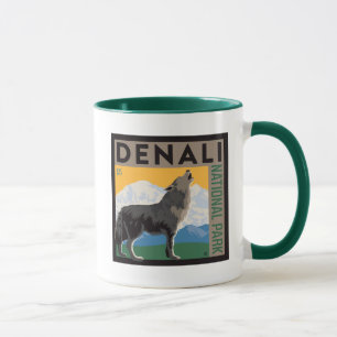 Denali National Park Howling Wolf Mug
