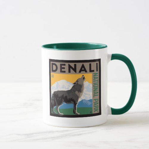 Denali National Park  Howling Wolf Mug