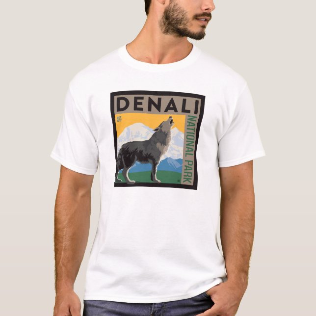Denali National Park | Howling Wolf T-Shirt (Front)