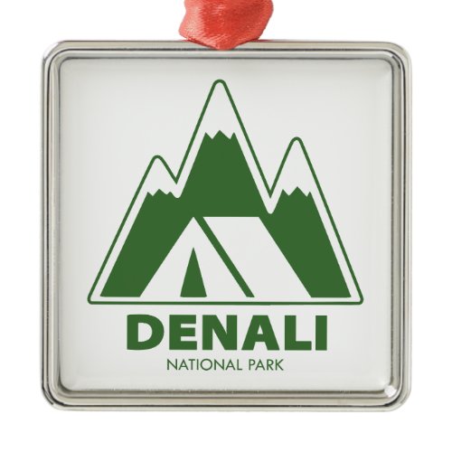 Denali National Park Mountains Camping Metal Ornament