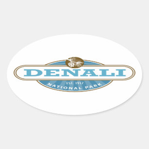 Denali National Park Oval Sticker