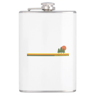 Denali National Park Pine Trees Sun Flask