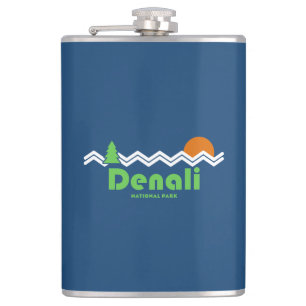 Denali National Park Retro Flask