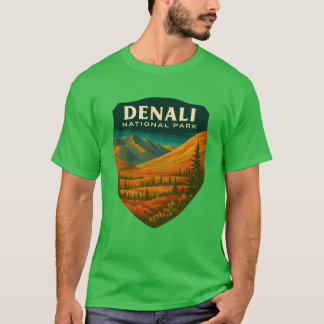 Denali National Park Retro Mountain Wilderness Sti T-Shirt