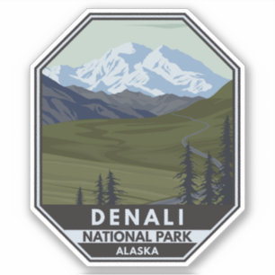 Denali National Park Road to Denali Sticker