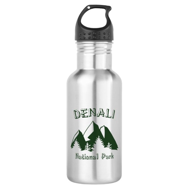 Denali National Park Stainless Steel Water Bottle (Front)