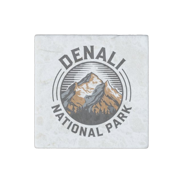 Denali National Park Stone Magnet (Front)