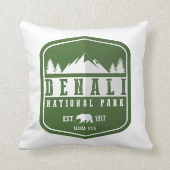 Denali National Park Throw Pillow by nasakom at Zazzle