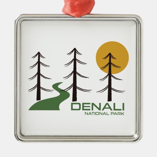 Denali National Park Trail Metal Ornament