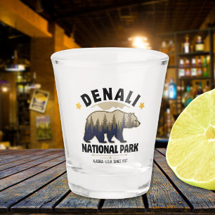 Denali National Park: Untamed Alaskan Forests Shot Glass