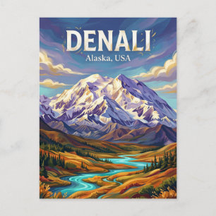 Denali National Park USA Postcard