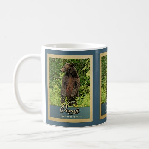 Denali National Park Vintage Bear Coffee Mug