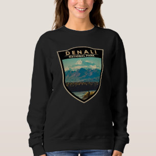 Denali National Park Watercolor Badge Sweatshirt