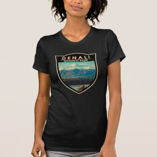 Denali National Park Watercolor Badge T-Shirt