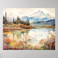 Denali National Park Watercolor
