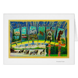 Denali Nat'l Park, Alaska - Large Letter Scenes Cards