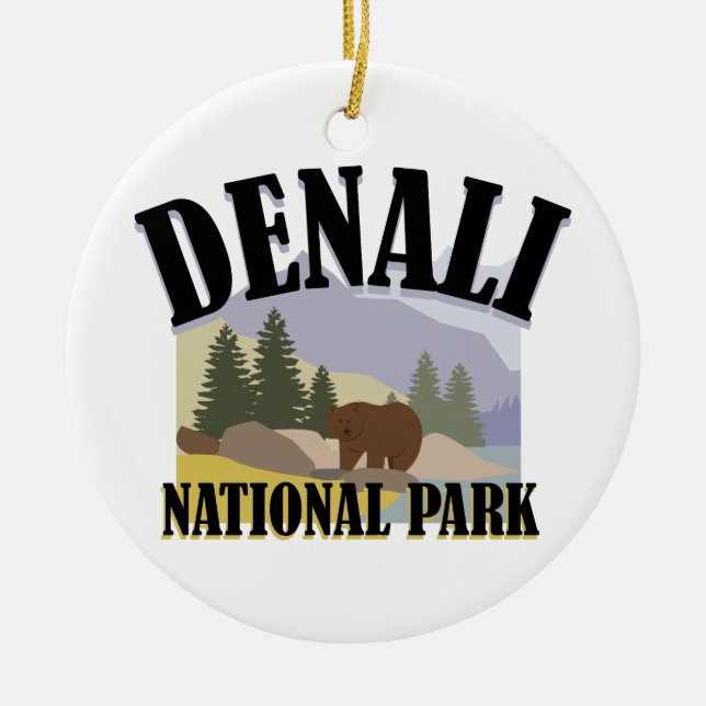 Denali Park Ceramic Ornament (Front)