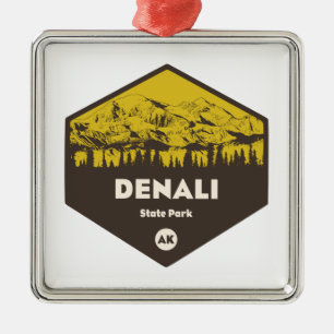 Denali State Park Alaska Metal Ornament