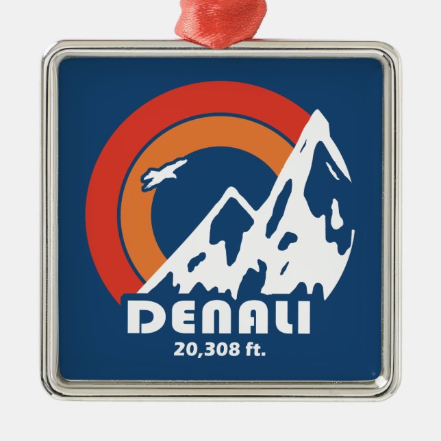 Denali Sun Eagle Metal Ornament (Front)