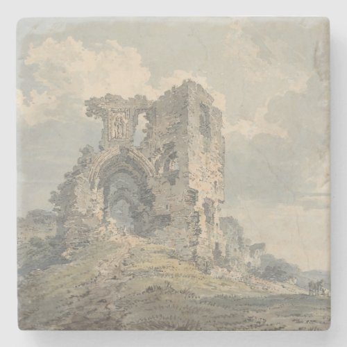 Denbigh Castle ca 1793 Thomas Girtin Stone Coaster