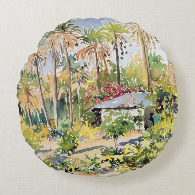 Denbo's House 1997 Round Pillow (Front)