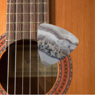 Dendritic Agate Stone Pattern Image Guitar Pick