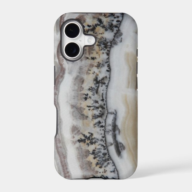 Dendritic Agate Stone Pattern Iphone Case (Back)